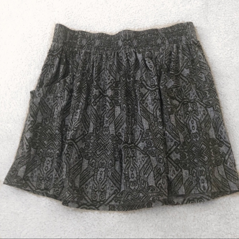 Tribal Print Skirt With Pockets